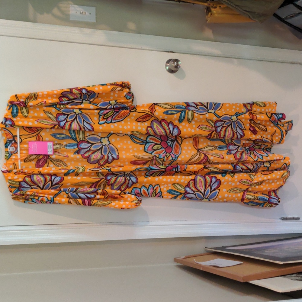 Tabitha Brown  for Target Swim Cover Up Wrap Dress orange floral Medium